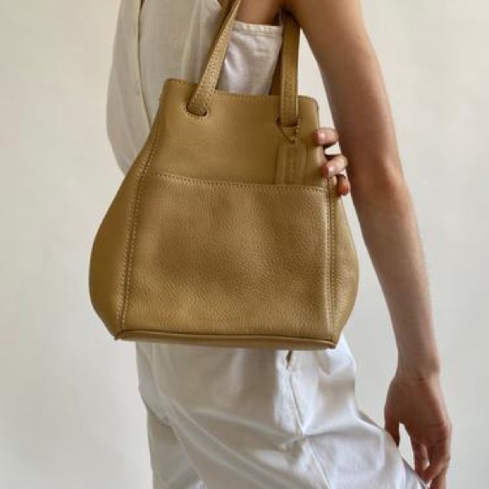 Vintage Coach Sonoma Tan Leather Sling Bucket Bag